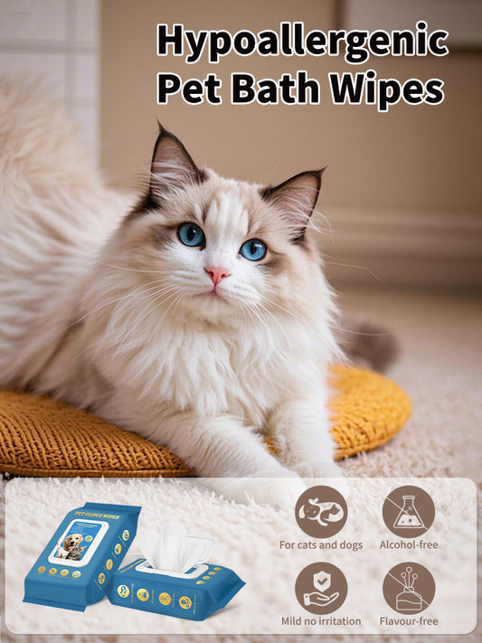 Pet No-Wash Gloves Deodorizing Disposable Pet Wipes