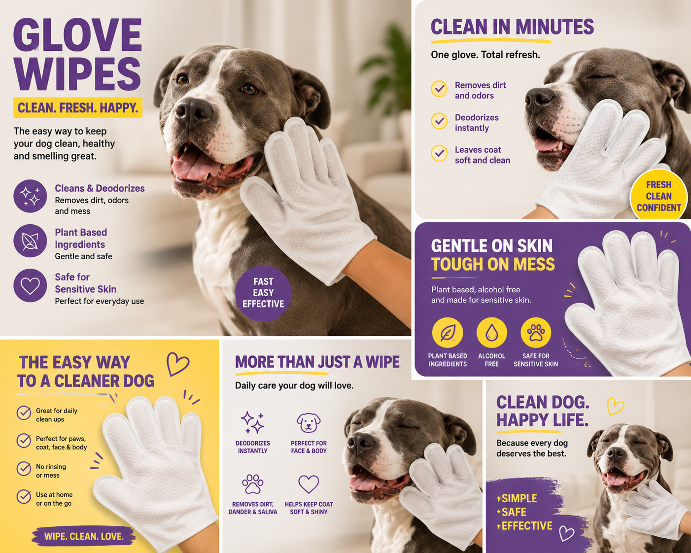 Pet Grooming Wipes For Cats & Dogs